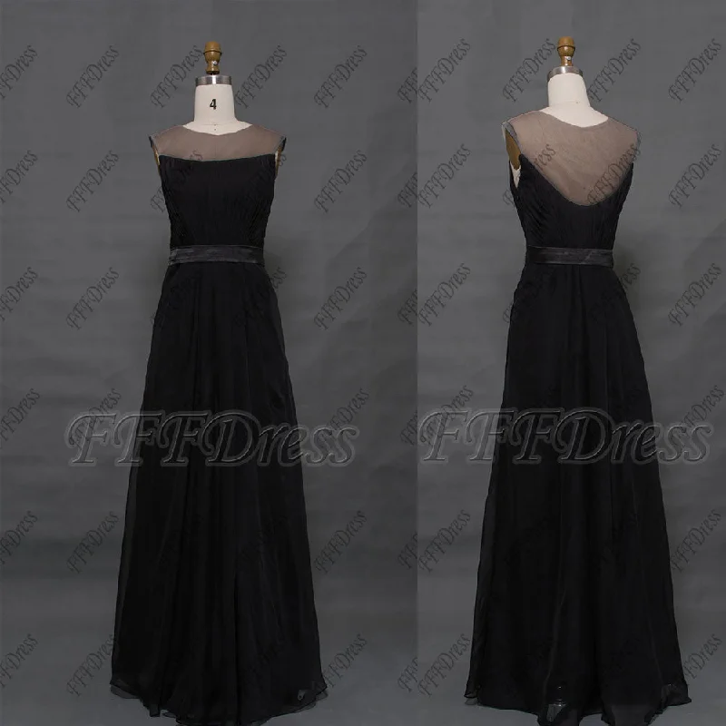 Modest black formal dresses plus size