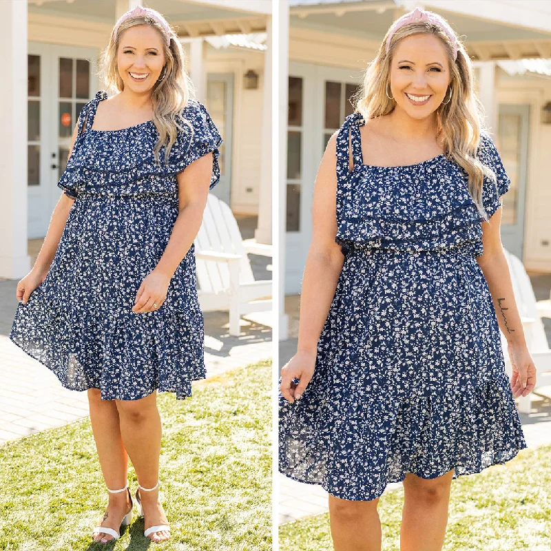 Living In The Hills Dress, Navy