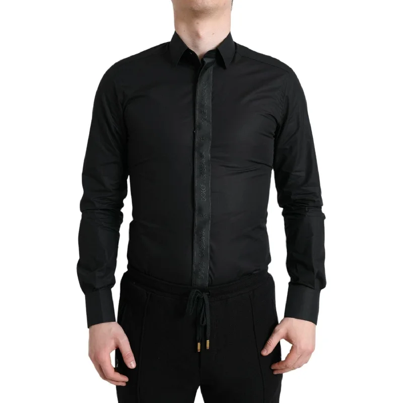 Dolce & Gabbana Elegant Black Slim Fit Dress Shirt