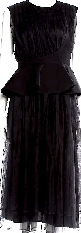 COMME DES GARCONS JAPAN. noir kei ninomiya Black Crew Neck Midi Length Dress
