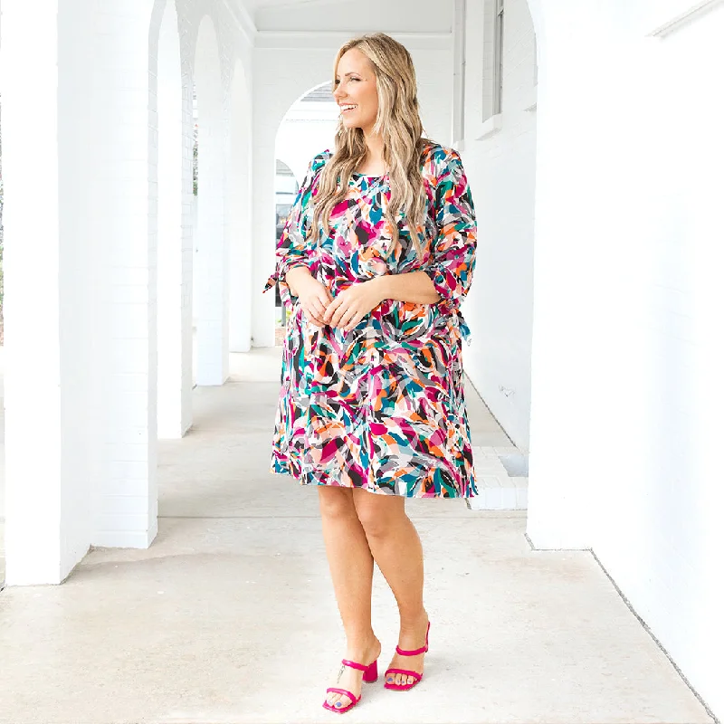 Figure Me Out Dress, Magenta-Jade
