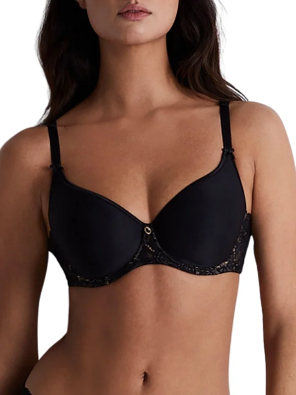 Rosessence Care Spacer T-Shirt Bra - Black Front Pockets Side Pockets Patch Pockets