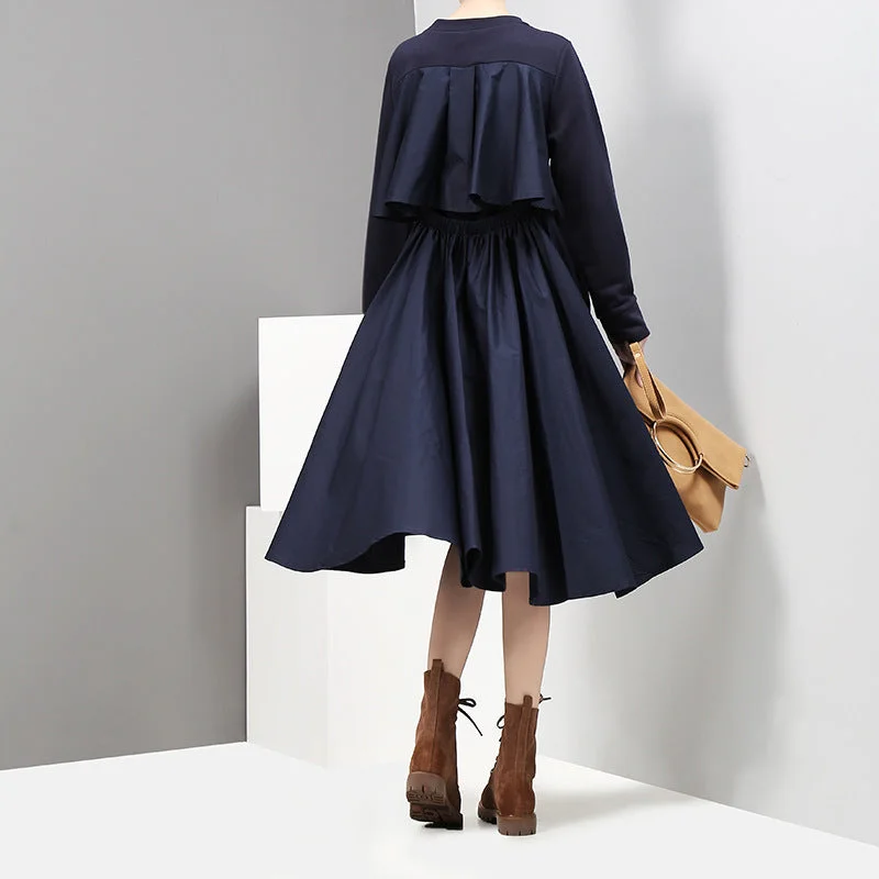 Back Designed Fall Black Dresses