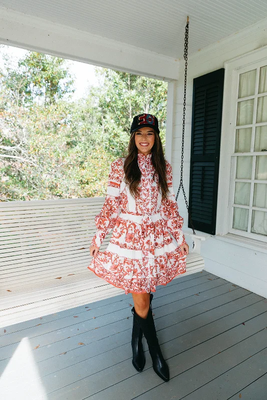 Myla Frilly Dress - Red