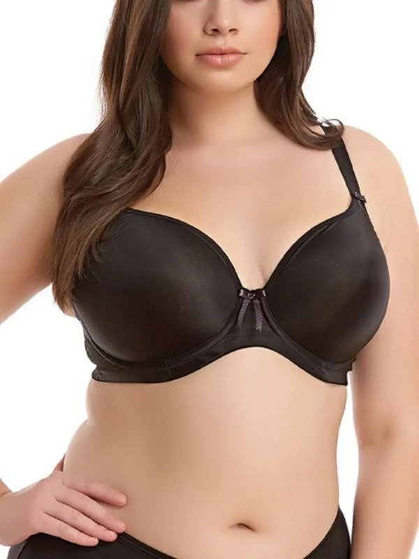 Bijou Banded Moulded Plunge T-Shirt Bra - Black Graphic T-Shirt Round Neck Polyester