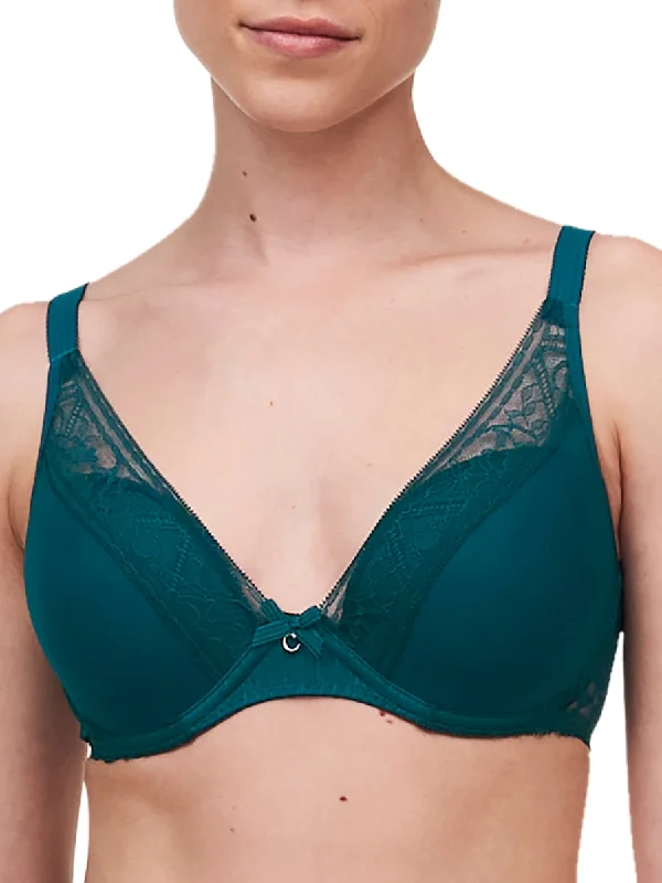 Alto Plunge T-Shirt Bra - Oriental Green Hooded Caped Shawl Collar
