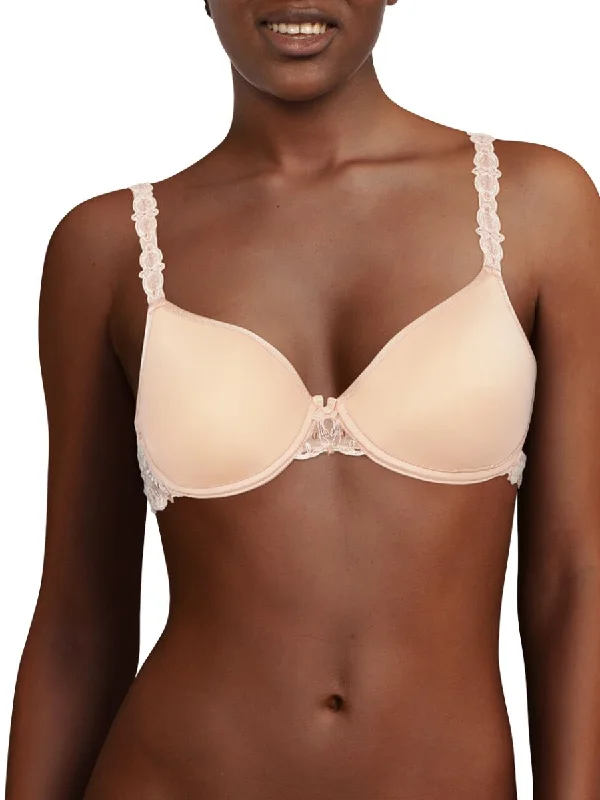 Champs Elysees T-Shirt Bra - Cappuccino Beaded Sequined Faux Fur