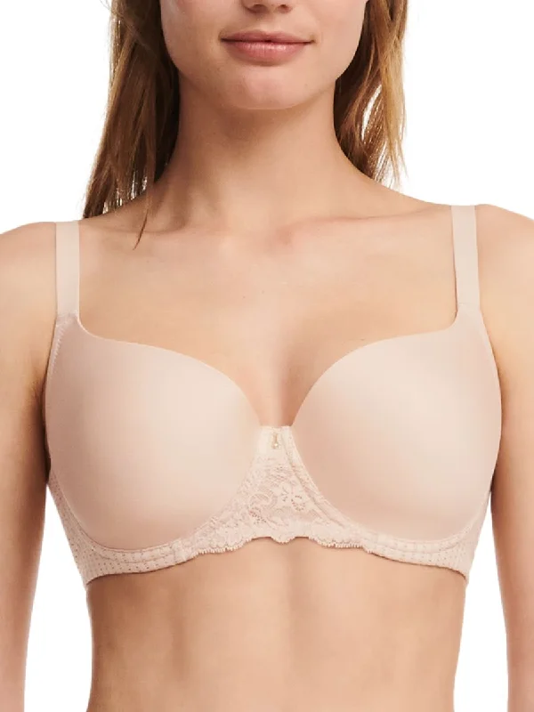 Easy Feel Marilyn Covering T-Shirt Bra - Golden Beige Polka Dot Checkered Tartan