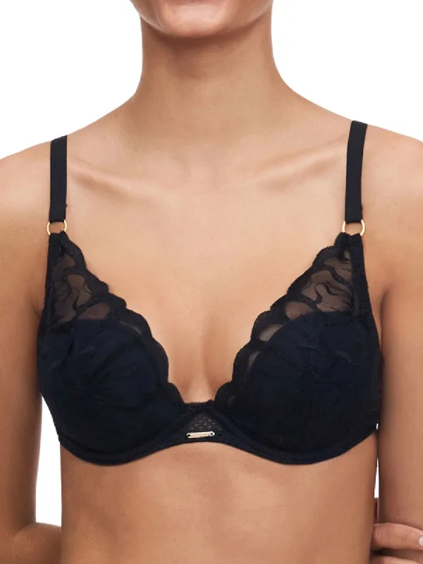 Fleurs Plunge T-Shirt Bra - Black Machine Wash Dry Clean Hand Wash