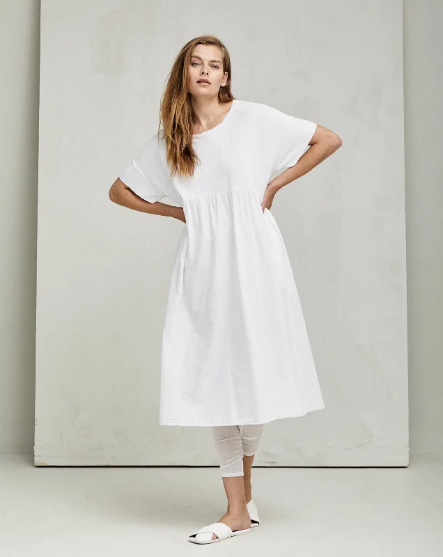 Cotton T-Shirt Dress Solid Color Striped Floral