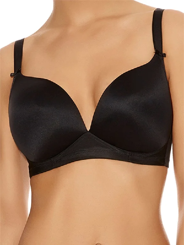 Deco Moulded Soft Cup T-Shirt Bra - Black Denim Fabric Leather Fabric Suede Fabric