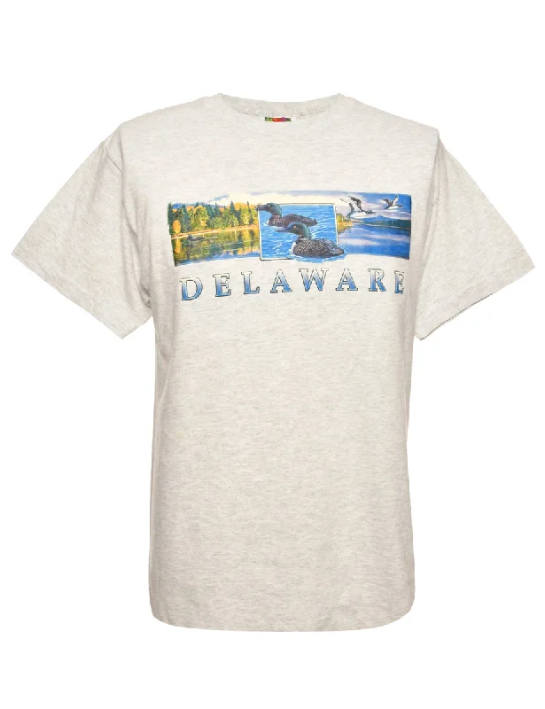 Delaware Printed T-shirt - XL Fashionable Trendy Casual