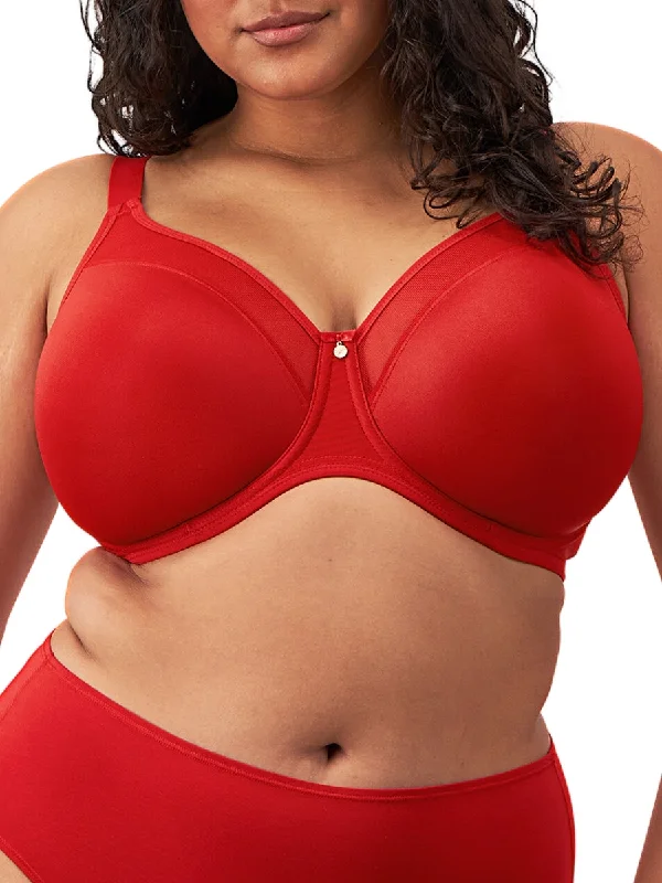 Smooth Moulded T-Shirt Bra - Haute Red Plaid T-Shirt Polka Dot Checkered