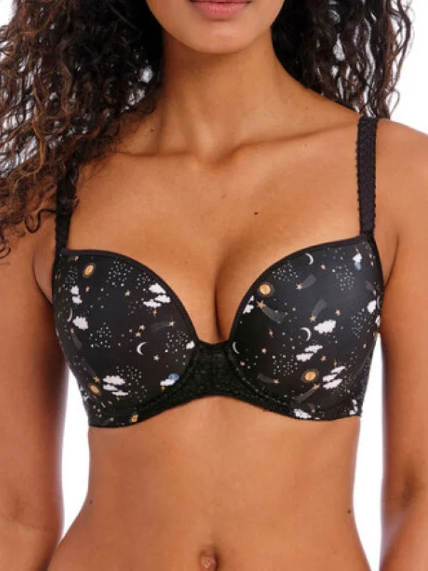 Daydreaming T-Shirt Bra - Celestial Plaid T-Shirt Polka Dot Checkered