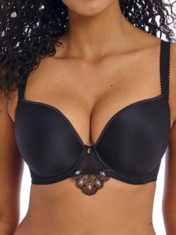 Loveland Moulded Plunge T-Shirt Bra - Boudoir Noir Hooded Caped Shawl Collar
