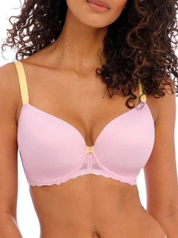 Offbeat Moulded Demi T-Shirt Bra - Macaron Oversized T-Shirt Spandex breathable