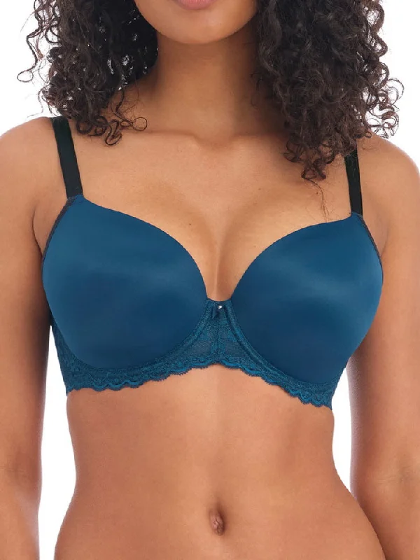 Offbeat Moulded Demi T-Shirt Bra - Poseidon Zippered Front Buttoned Front Snap Front Offbeat Moulded Demi T-Shirt Bra - Poseidon Zippered Front Buttoned Front Snap Front