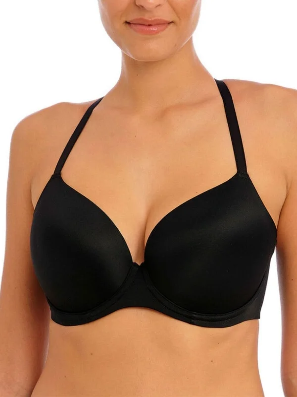 Undetected Sweetheart T-Shirt Bra - Black Cashmere Blend Cotton Blend Poly Blend