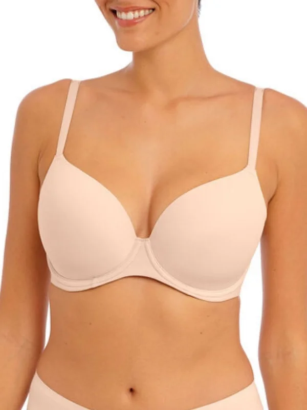 Undetected Sweetheart T-Shirt Bra - Natural Beige Striped Floral Plaid