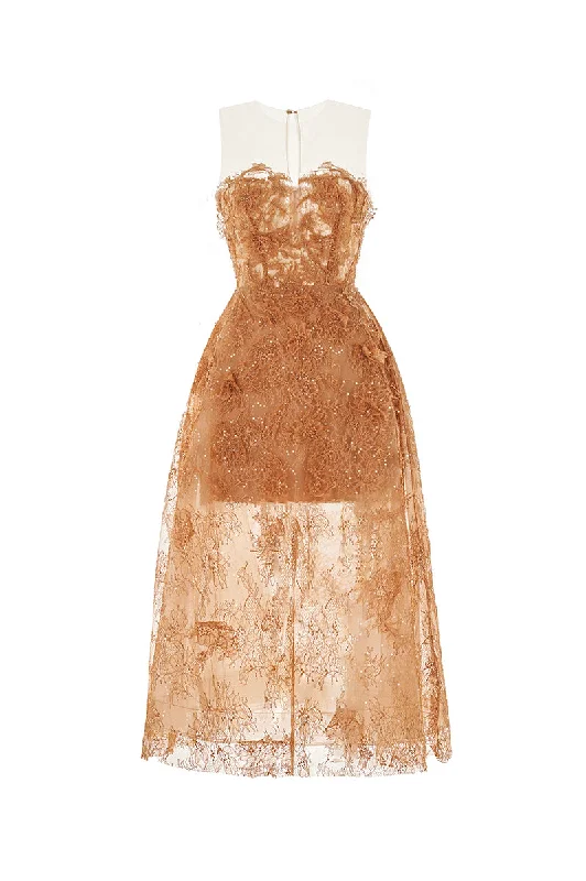 HONEY BEADED LACE DRESS
