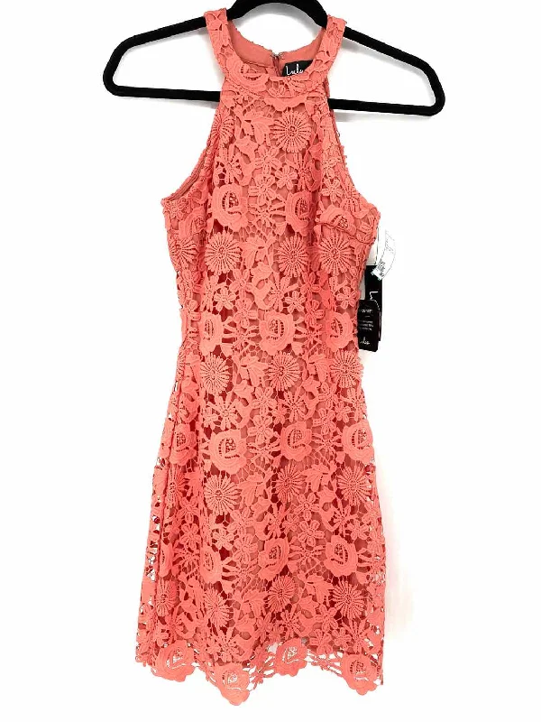 Lulus Women's Coral sheath Polyester Lace Cut Size XS Dress