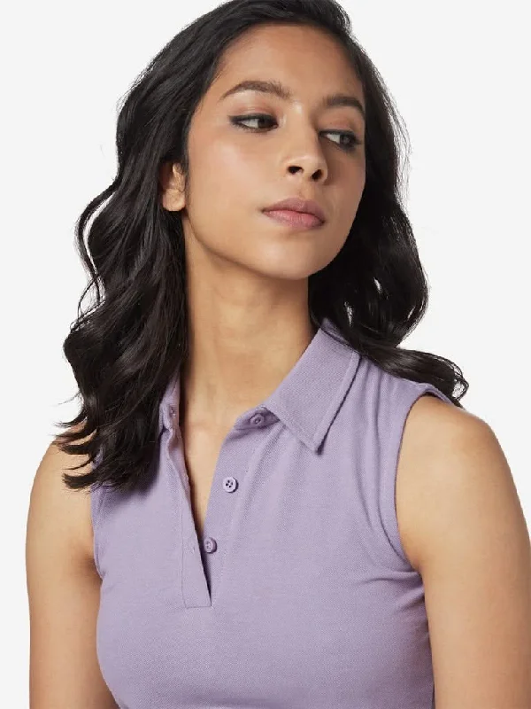 Nuon Lavender Cadder Polo T-Shirt Wool Fabric Cashmere Fabric Tweed Fabric