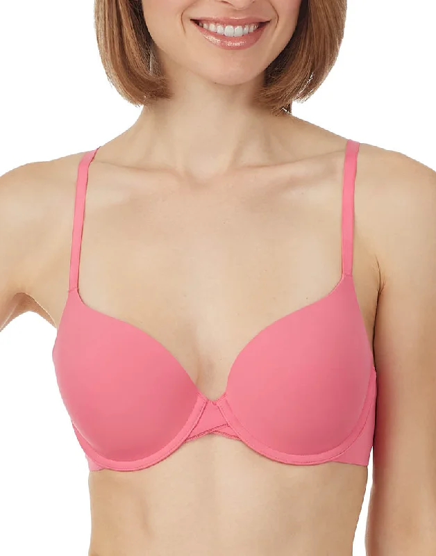 On Gossamer Sleek Micro T-Shirt Bra Azalea Pink G3200 Sequined Glittery Shiny