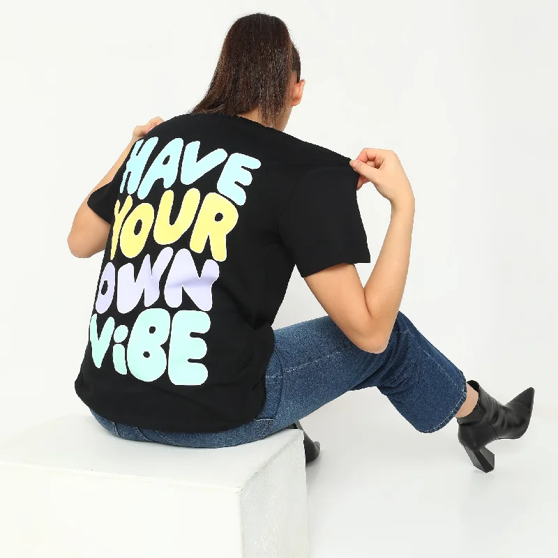 Oversize Graphic T-Shirt Front Pockets Side Pockets Patch Pockets