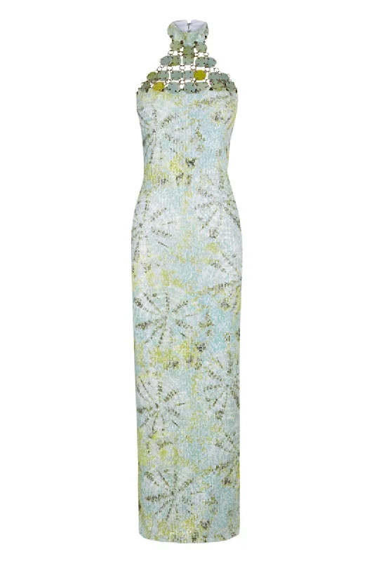 PAILLETTES DRESS WITH CERAMICS