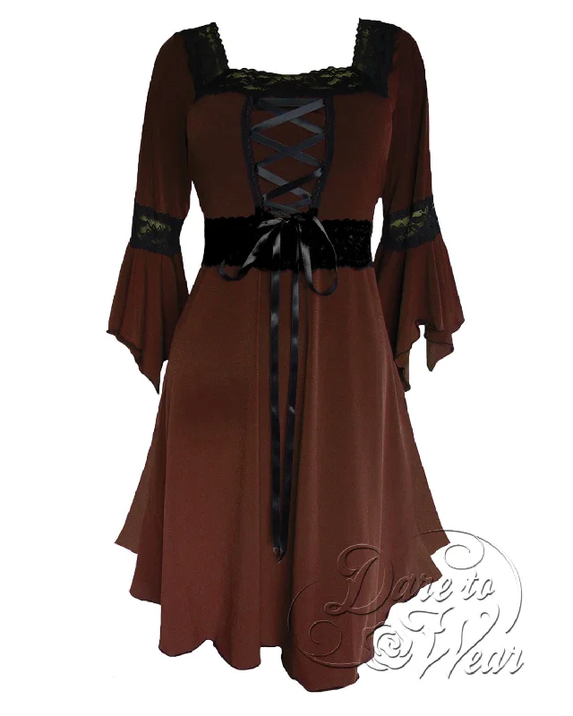 Renaissance Dress in Walnut