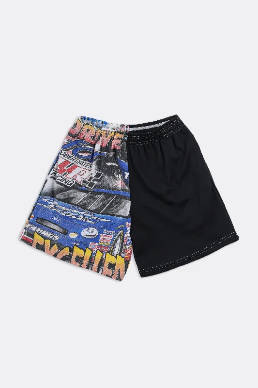 Unisex Rework Racing Tee Shorts - Women-S, Men-XS Chenille Blend Fleece Blend Nylon Blend
