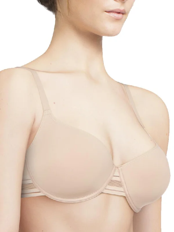 Rhythm T-Shirt Bra - Cappuccino Real Fur Shearling Chenille