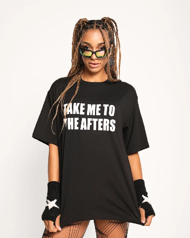 Take Me to the Afters Oversized Tee Mesh Canvas Denim