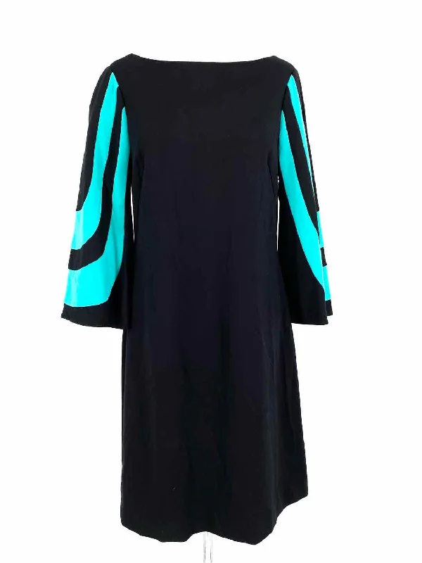 Trina Turk Women's Turquoise/Black Shift Size 6 Dress