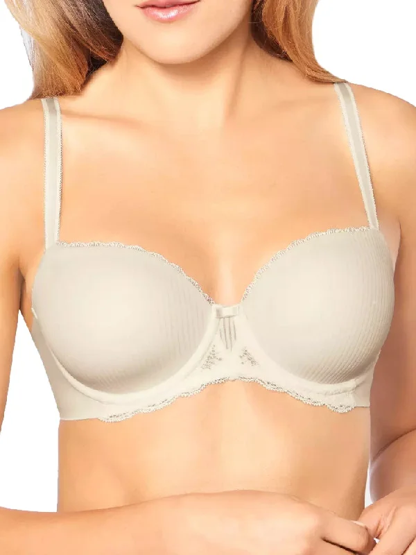 Modern Feeling T-Shirt Bra - Vanille V-Neck T-Shirt Long Sleeve Cotton