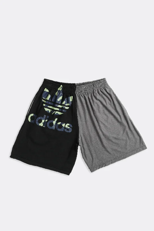 Unisex Rework Adidas Tee Shorts - S Embroidered Appliqued Beaded