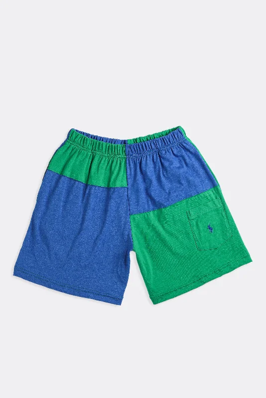 Unisex Rework Patchwork Tee Shorts - S Thin T-Shirt Open Front Quick Dry