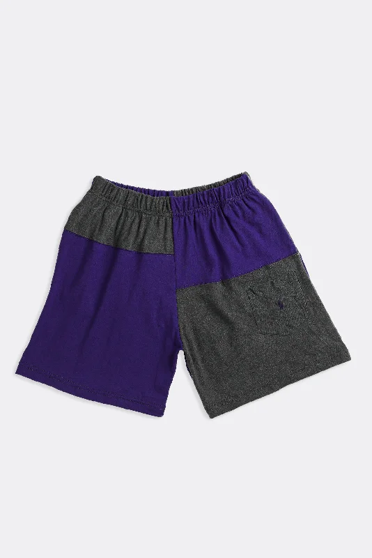 Unisex Rework Patchwork Tee Shorts - S Basic T-Shirt Crew Neck Short Sleeve