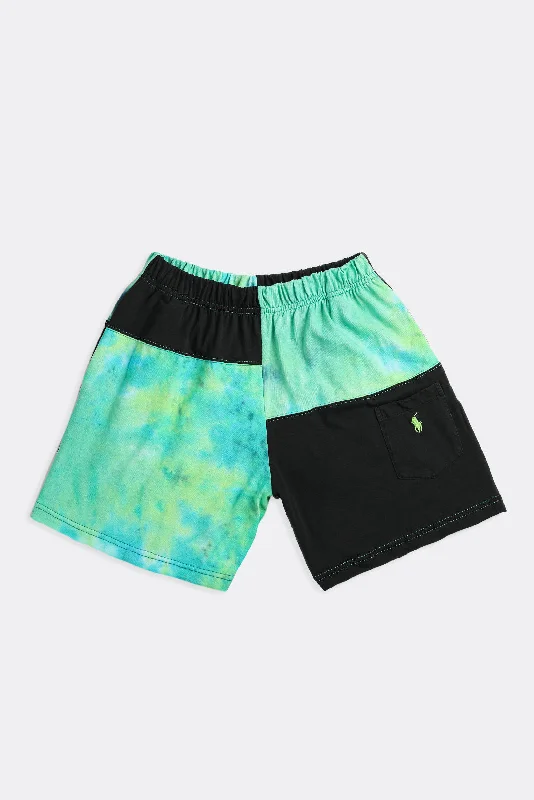 Unisex Rework Patchwork Tee Shorts - S Zippered Front Buttoned Front Snap Front