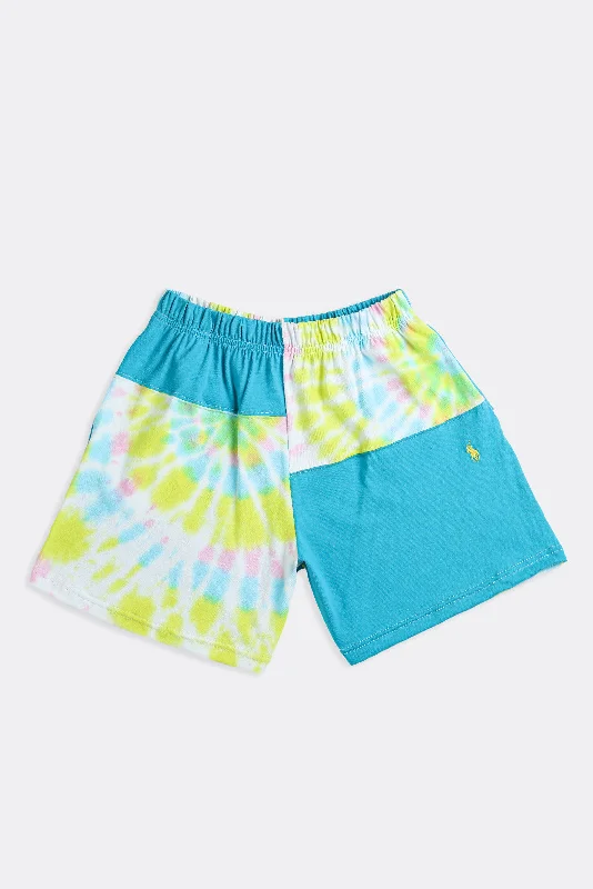 Unisex Rework Patchwork Tee Shorts - S Polka Dot Checkered Tartan