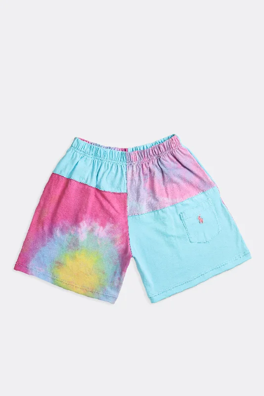 Unisex Rework Patchwork Tee Shorts - S Chenille Blend Fleece Blend Nylon Blend