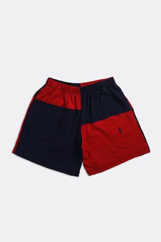 Unisex Rework Patchwork Tee Shorts - S Lace Blend Ribbed Blend Corduroy Blend