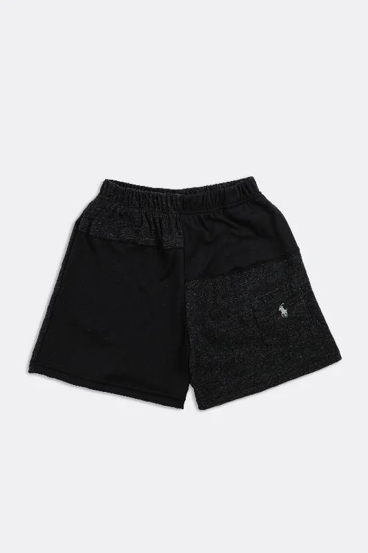 Unisex Rework Patchwork Tee Shorts - XS Houndstooth Herringbone Solid
