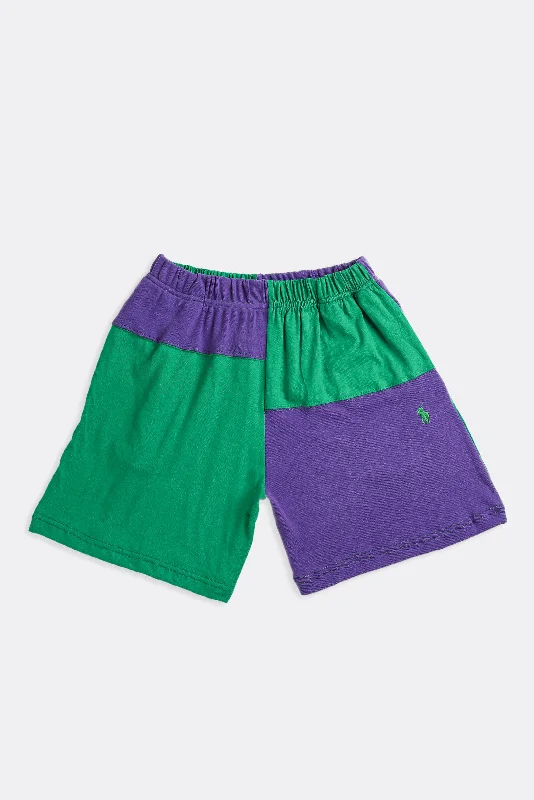 Unisex Rework Patchwork Tee Shorts - XS Oversized T-Shirt Spandex breathable