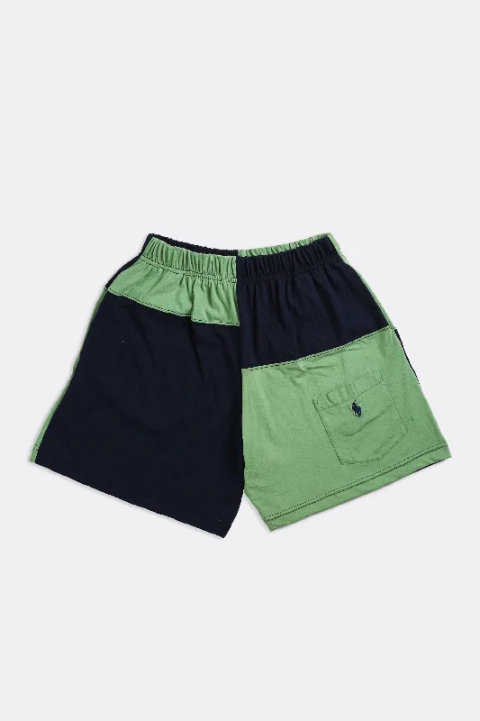 Unisex Rework Patchwork Tee Shorts - XS Notch Collar Peter Pan Collar Cowl Neck