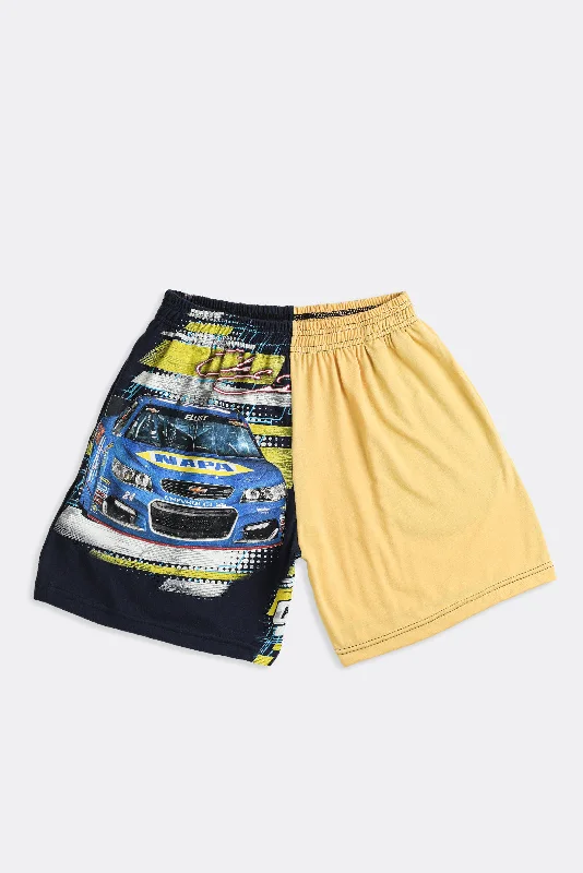 Unisex Rework Racing Tee Shorts - S Jersey Fabric Tulle Fabric Batik Fabric