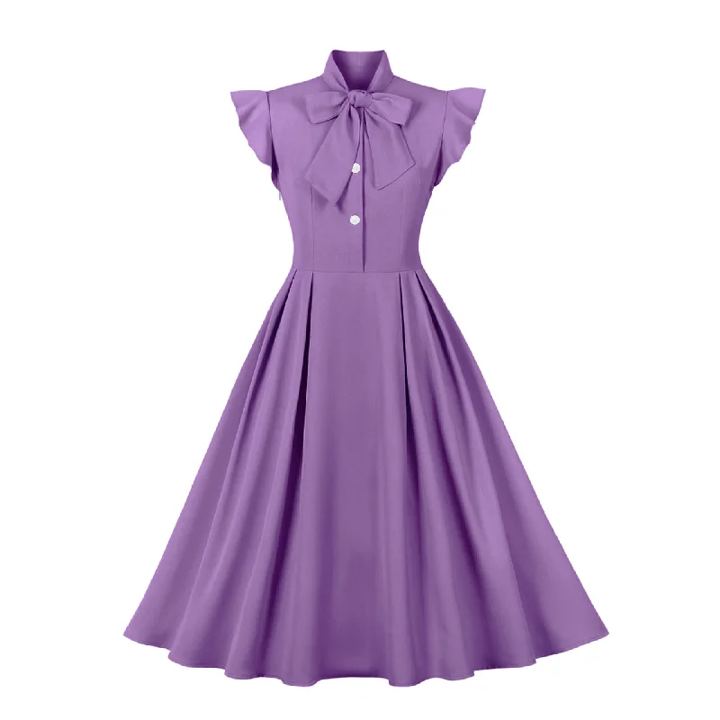 Vintage Ruffled Turnover Collar Dresses