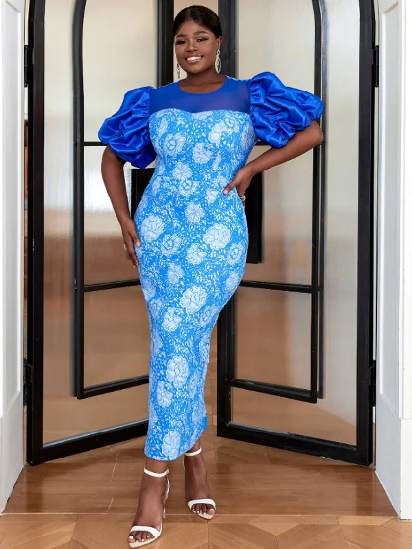 AOMEI Plus Size Elegant Vintage Embossed Maxi Dress Elegant Velvet Maxi Dress