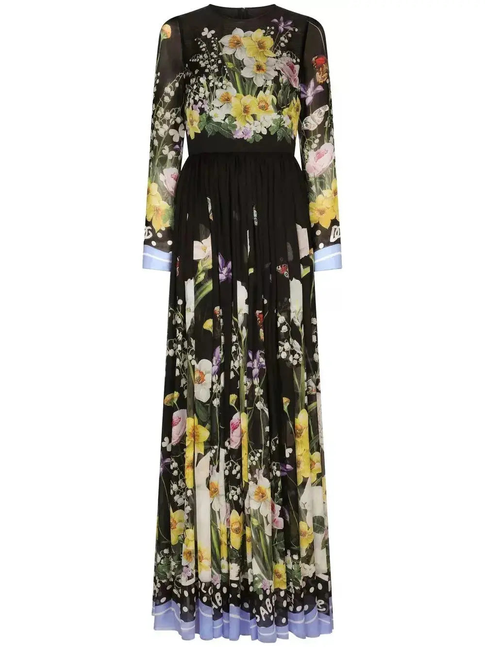 Floral-Print Silk Maxi Dress Stylish Off-Shoulder Maxi Dress