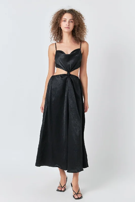 Front Twist Maxi Dress Comfortable Maxi Dress with Belt